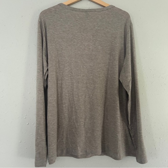 🦋 NWT Gray Beige Tan Long Sleeve Top Casual Comfy Stretch Neutral XXL - Picture 6 of 8